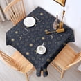 thumbnail image 2 of Blue Sun Moon Cloud Star Comet Pattern Square Tablecloth,Waterproof Square Table Cover,Wipeable Spillproof Washable Table Cover for Home Kitchen Party Decor 60"x60"(152x152cm), 2 of 6