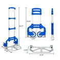 thumbnail image 4 of Ktaxon Portable Aluminum Hand Truck, Foldable Dolly Luggage Trolley Cart, for Home, Auto, Office, Travel Use, 165lbs Capacity, Blue, 4 of 11