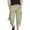 Khaki, variant on Cotton Shorts Men Cargo Khaki Stretch Drawstring Black Solid 7 Inch Shorts for Men L