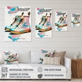 thumbnail image 4 of Designart Pink And Blue Art Deco Army Shoes I Canvas Wall Art, 4 of 5