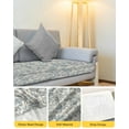 thumbnail image 4 of Farmhouse Flower Sofa Couch Cushion Covers Washable, Removable Stretchable Sectional Couch Covers, Botanical Vintage Light Blue Leaf Slipcovers for L & T Shape Sofa Furniture Protector S Size 3 pcs, 4 of 7