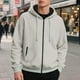 thumbnail image 5 of pstuiky mangas largas para hombre, Sudadera con capucha y bolsillo de manga larga con cremallera y color liso para hombre camisetas de hombre s, 5 of 9