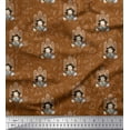 thumbnail image 1 of Soimoi Brown Poly Georgette Fabric Women & Shopping Mall Modern Style Print Fabric by Yard 52 Inch Wide, 1 of 3
