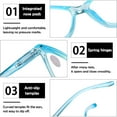 thumbnail image 5 of KOOSUFA Cat Eye Blue Light Blocking Reading Glasses +3.5 Spring Hinge Transparent Frame Womens Computer Readers Eyeglasses Transparent Blue, 5 of 7