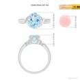 thumbnail image 5 of Angara Natural 1.5 Ct. Aquamarine Solitaire Ring in 14K White Gold for Women (Ring Size: 3.5), 5 of 10