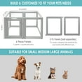 thumbnail image 6 of Front Row 6-Panel, 30 in Height Plastic Indoor/Outdoor Pet Playpen Cage for Dogs & Puppies, Gray, 6 of 9