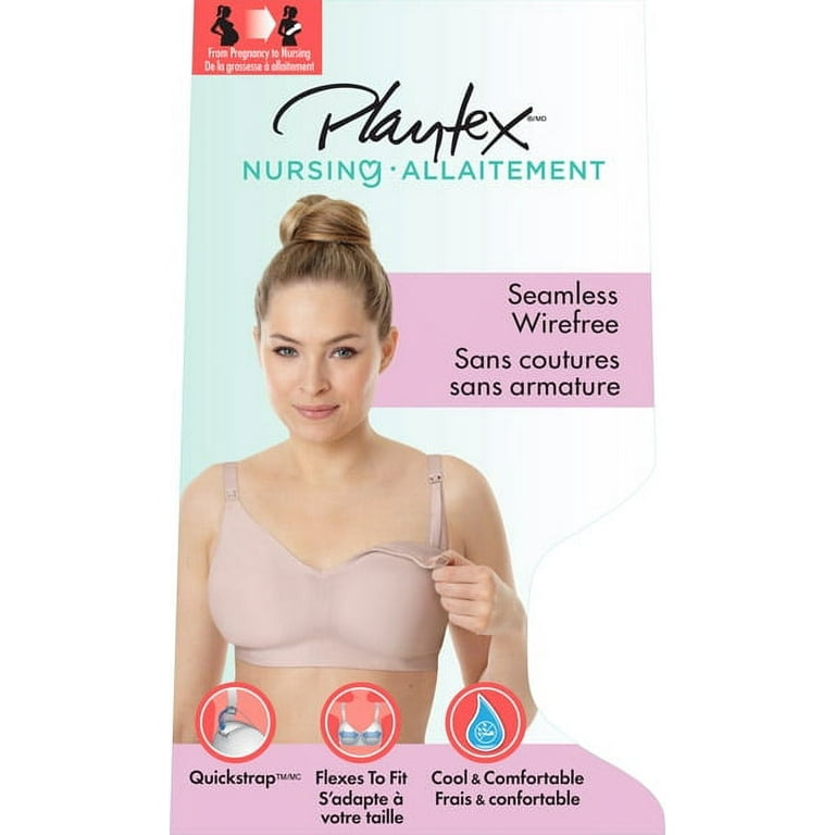 Playtex Womens Secrets Seamless Wirefree Nursing Bra with X-Temp Cooling,  XL 