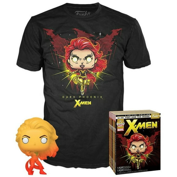 Funko POP! and Tee Marvel X-Men Dark Phoenix with Size Large T-Shirt Collectors Box