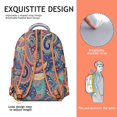 thumbnail image 5 of Elegant Paisley Design Backpack – Ideal Paisley Gift for Her & Him, Spacious College Bookbag with Laptop Compartment, Durable School Backpack for Work & Commute, 5 of 6