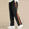 thumbnail image 2 of qolati Teen Girls and Boys Track Pants Solid Casual Loose Elastic Waisted Sweatpant Active Workout Joggers Trousers with Pockets 8-18 Years, 2 of 7
