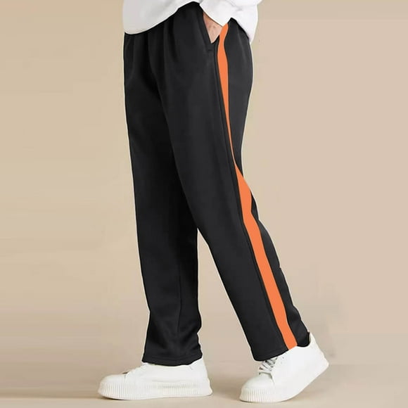 Odeerbi 8-18 Años Niños Niñas Entrenamiento Pantalones Deportivos Pantalones de Algodón de Pierna Ancha Color Sólido Ocio Correr Pantalones Con Bolsillo