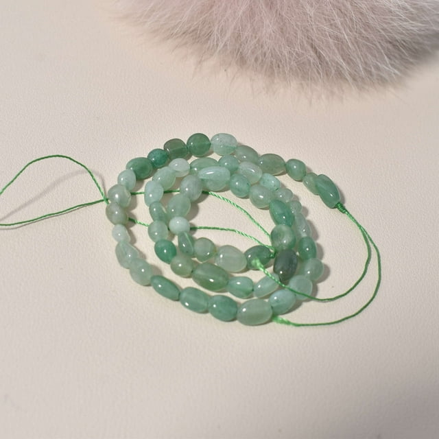 Nvzi piezas de 6 * 9 mm de forma irregular, piedra triturada natural verde, cristal de color, accesorios de joyería DIY semiacabada