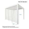 thumbnail image 3 of Mirador 10'x 13' 111S Outdoor Pergola Accessories-Aluminum Fixed Shutter Wall, White, 3 of 8