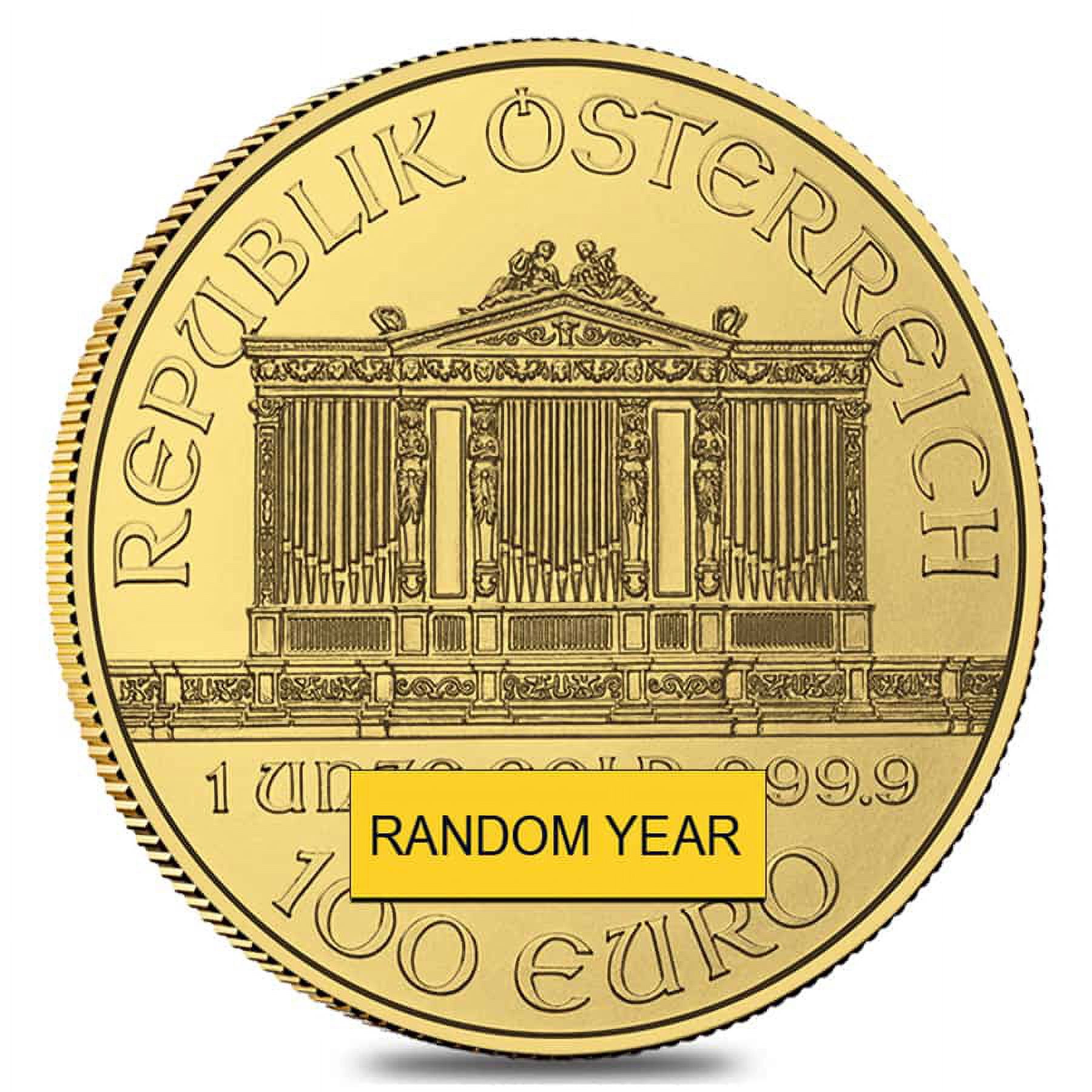 1 oz Austrian Gold Philharmonic Coin (Random Year)