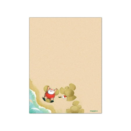Sand Angels Holiday Christmas Letterhead Stationery - 60 Paper Sheets Per Stationery Pack - 6529