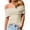 Apricot, variant on Short Sleeved Women's Off The Shoulder Sweaters Casual Knit Y2K Going Out Tops Blouses