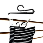 Sock Hanger Hook, Non-Slip Sock Clip, 3.5" L, Black, 500 Pack