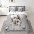 thumbnail image 2 of Elephant 7 Piece Comforter Set Full Bed in a Bag,Sliver Sequin Fluid Art Bedding Set,Crystal Diamond Comforter and Sheet Set Safari Animals Bed Set,Jungle Wildlife Room Decor, 2 of 5