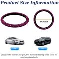 thumbnail image 2 of YISITIAN Bling Steering Wheel Cover, Crystal Diamond Steering Wheel Protector for Women Girls, 14-15 Inch Sparkling Rhinestone Decor Accessories, Universal Fit for Most Cars, SUVs, Vans CJ919-49022, 2 of 6