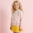 thumbnail image 4 of Lorytime Kids Crew Neck Sweaters for Girls Sequined Knitted Pullover Crewneck Long Sleeve Tops Spring Knitwear 8 Years, 4 of 9