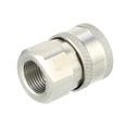 thumbnail image 1 of Adaptador de pistola de lavadora a presión Universal para automóvil de acero inoxidable 3/8" tono plateado, 1 of 7