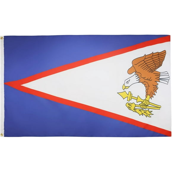 2024 Paris Olympics American Samoa Flag - 3x5 Ft - 100D Polyester American Samoan Banner With Two Metal Grommets - Fade Resistant - Vivid Colors - 3' x 5' Feet_Special Gift