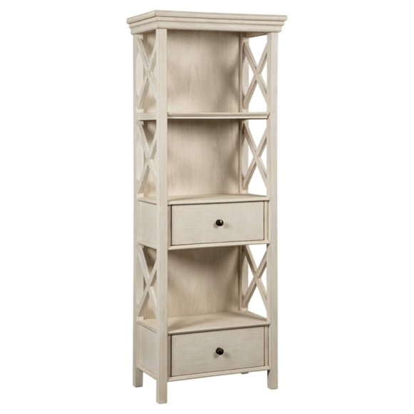 Signature Design by Ashley Bolanburg Cottage Chic Display Cabinet or Bookcase, Antique White