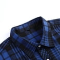 thumbnail image 3 of AZoiNM Men's Slim Fit Brushed Flannel Plaid Shirt Long Sleeve Button Down Shirt for Fall, 3 of 7