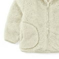 thumbnail image 6 of CAICJ98 Boys Girls Fleece Jacket Sherpa Flannel Fuzzy Zip Up Bear Ears Hooded Toddler Winter Coat Warm Kids Thermal Wool Thermal Sweaters (White,4-5 Years), 6 of 6