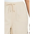 thumbnail image 5 of Terra & Sky Women's Plus Size Pull-On Drawstring Linen Shorts, 5 of 5