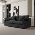 thumbnail image 2 of The Magic Home Cloud Modular Linen Sectional Sofa, Black, 2 of 14