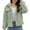 Light green, variant on Yigetop Cropped Fleece Jacket Women, Women's Solid Fleece Jacket Fuzzy Cropped Sherpa Jacket Button Down Drop Shoulder Crop Teddy Coat Zip Up Jacket Blue L