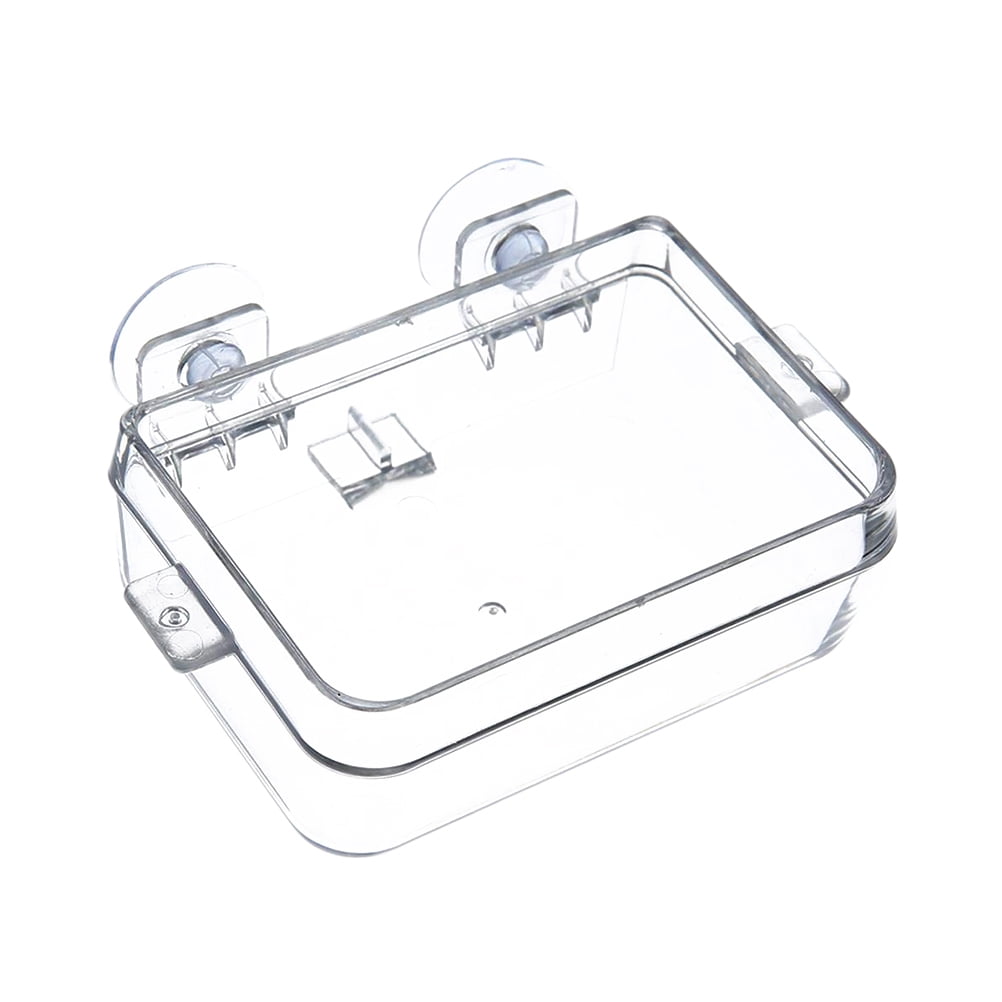 FOMIYES 2Pcs Plastic Reptile Feeding Bowl White Space Saving and Anti Escape Design