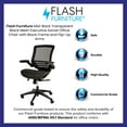 thumbnail image 5 of Flash Furniture Warfield Mid-Back Transparent Black Mesh Executive Swivel Office Chair with Black Frame and Flip-Up Arms, 5 of 15