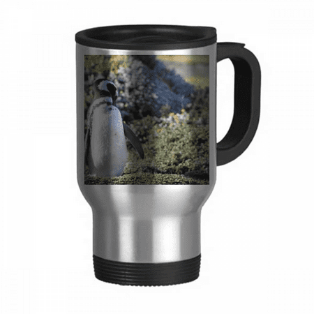

Stand Southern Penguin SpheniscidaePicture Travel Mug Flip Lid Stainless Steel Cup Car Tumbler Thermos