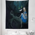 thumbnail image 1 of Colorful Tapestry, Alice Sitting on Branch and Chescire Cat in Darkness Cartoon Style, Fabric Wall Hanging Decor for Bedroom Living Room Dorm, 5 Sizes, Multicolor, by Ambesonne, 1 of 9