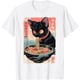 thumbnail image 1 of Ramen Noodles Cat Japan Y2K Kawaii Retro Cats Manga Anime Camiseta, 1 of 2