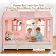 thumbnail image 2 of Twin Bed Tent Indoor Bed Canopy Kids Tents for Girls with 2 Doors, Breathable Private Space Fort Tents for Kids Floor Bed (Twin, Pink), 2 of 4