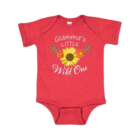 

Inktastic Glamma s Little Wild 1 with Beautiful Sunflower Gift Baby Boy or Baby Girl Bodysuit