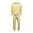 thumbnail image 7 of Men's Fall/Winter Hooded Sports Set, for Casual Training and Cold Weather Activities,Beige,L, 7 of 7