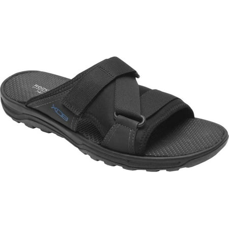 

Men s Rockport Trail Technique Hook and Loop Slide Black Textile