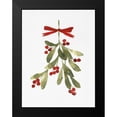 thumbnail image 2 of Caroline, Emma 12x14 Black Modern Framed Museum Art Print Titled - Mistletoe Bow I, 2 of 5