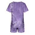 thumbnail image 3 of Puntoco moda mujer Casual estampado manga corta botones tops ropa de dormir pantalones cortos conjuntos de ropa de dormir liquidación Puntoco Puntoco-463, 3 of 5