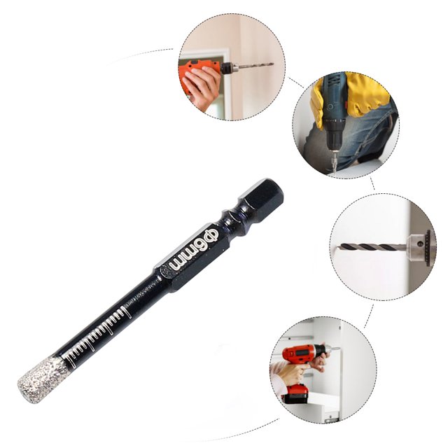 6-16 mm Vástago Hexagonal Vacío Soldado Diamante Brocas para taladro en seco Agujero abierto Sierra Cortador Ndcxsfigh Para estrenar
