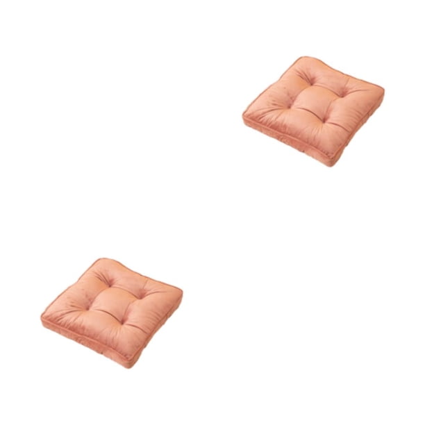 Monstrate Ultimate Comfort - Almohadas cuadradas para el suelo para relajación, prácticas y duraderas, cojines para sillas, color rosa Rosa empolvado 43*43cm 2Conjunto