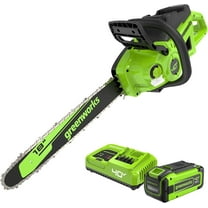 Greenworks 40V 18" Brushless Chainsaw, 8.0Ah Battery and Charger Included