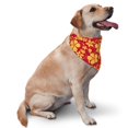 thumbnail image 2 of Disketp Red Vintage Flowers Dog Bandanas 1PC Triangle Adjustable Puppy Bandana Bib Handkerchief for Large Medium Girl Dogs Pets Gift, 2 of 6