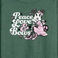 thumbnail image 3 of Disney - Peace Love And Bows - Women's Lightweight French Terry Long Sleeve Shirt, 3 of 5