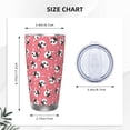 thumbnail image 4 of Fotbe French Bulldog Face Pattern 20 oz Tumbler Stainless Steel Vacuum Insulated Coffee Ice Cup Double Wall Travel Flask Leak-proof Coffee Cup-Straw Three-piece Set, 4 of 8