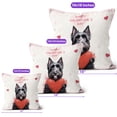 thumbnail image 4 of Happy Valentine's Day Scottish Terrier Brings Love Heart Pillow Cushion Double Sided Scottie Dog Lover Gifts Throw Pillow - 02028, 4 of 4